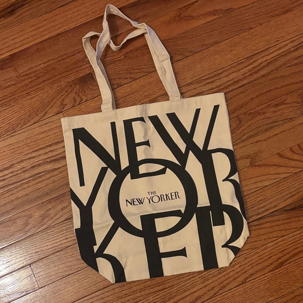 Logo Canvas Tote Bag - Cream/Black
